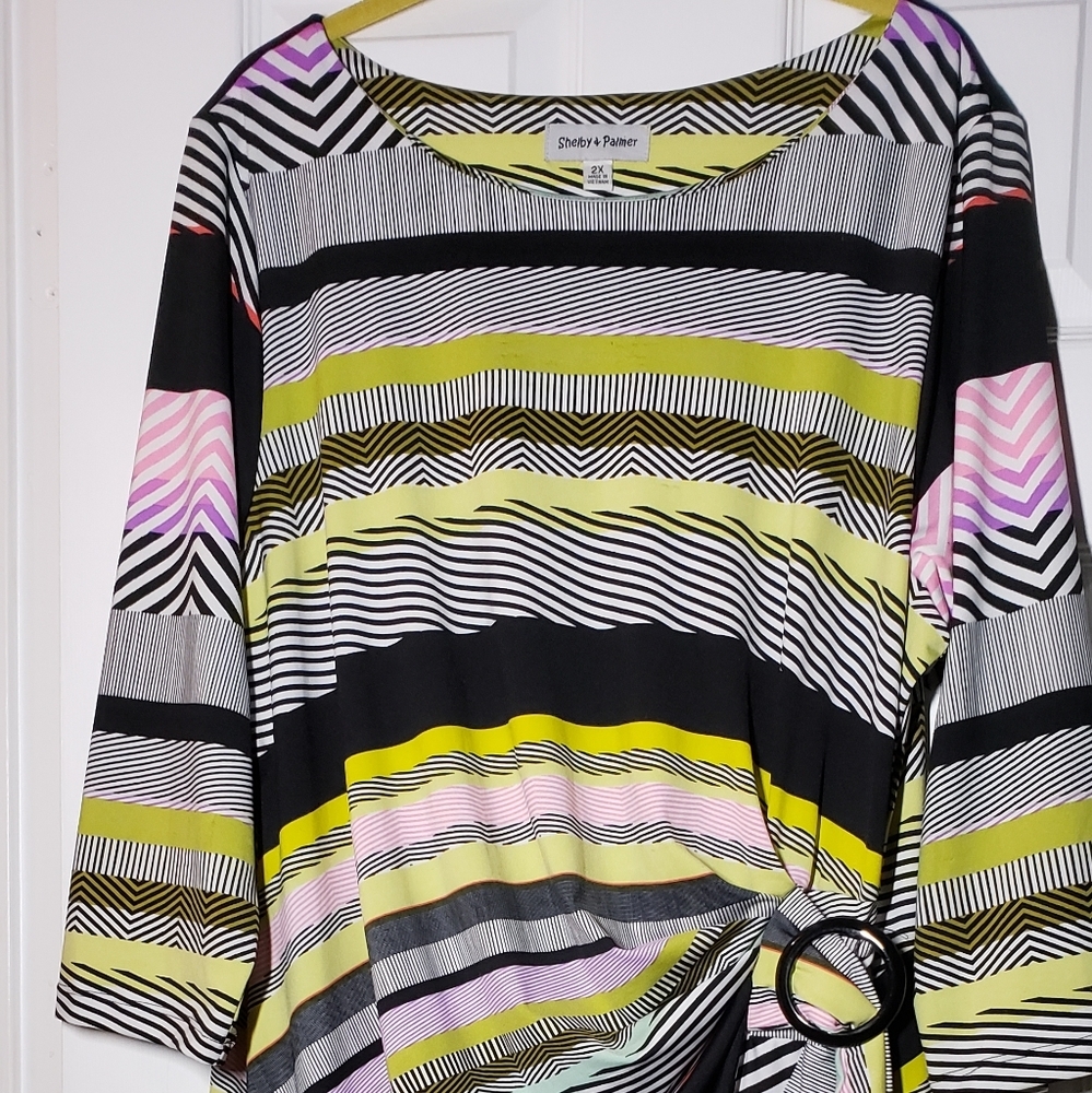 Shelby and Palmer Beautiful Ruched Side Figure Flattering Dresses